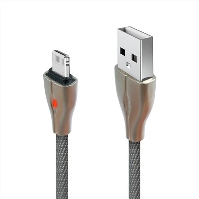 Ny stil Zinklegering Shell USB-kabel för Iphone